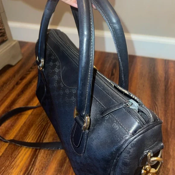 Vintage Black Gucci Boston Bag - Picture 8 of 16